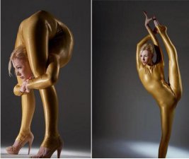 世界上最软的人，俄罗斯美女Zlata(4岁时就能完成身体重叠)