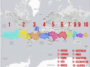 ​世界国土面积排名，美国面积竟然比中国要大