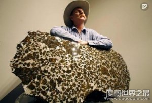 ​世界上最美的陨石，阜康陨石(酷似一个散闪闪发光的金色蜂巢)