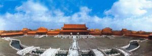 世界上最大的宫殿建筑群，北京故宫(世界文化遗产中重要的一部分)