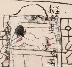 ​世界上最流氓的画，作品曾被多个机构收藏(中国著名画家朱新建)