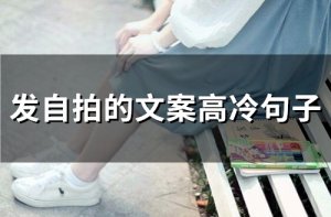 ​发自拍的文案高冷句子(61句)