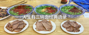 ​人生有三碗面经典语录