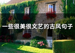 ​一些很美很文艺的古风句子(精选99句)