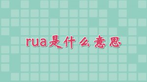 ​rua是什么意思