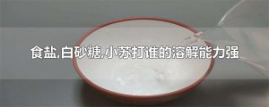 ​食盐,白砂糖,小苏打谁的溶解能力强