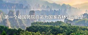 ​第一个被国务院命名为国家森林公园的是