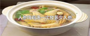 ​人参炖鸡汤一次放多少人参