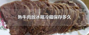 ​熟牛肉放冰箱冷藏保存多久