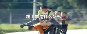 ​跳山羊是什么意思
