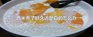 ​西米煮了好久还是白的怎么办