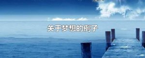 ​关于梦想的例子