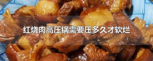 ​红烧肉高压锅需要压多久才软烂