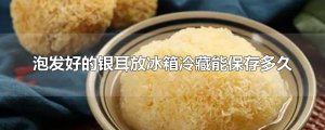 ​泡发好的银耳放冰箱冷藏能保存多久