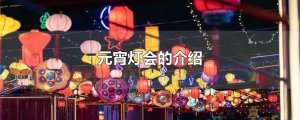 ​元宵灯会的介绍