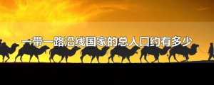 ​一带一路沿线国家的总人口约有多少