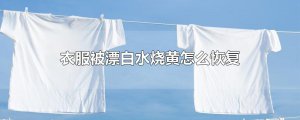 ​衣服被漂白水烧黄怎么恢复