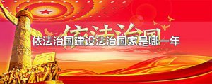 ​依法治国建设法治国家是哪一年