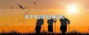 ​关于年龄的经典语句