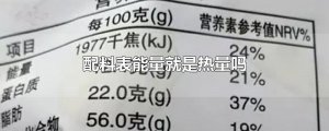 ​配料表能量就是热量吗