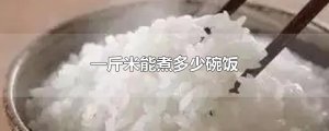 ​一斤米能煮多少碗饭