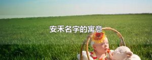 ​安禾名字的寓意