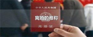 ​离婚的雅称