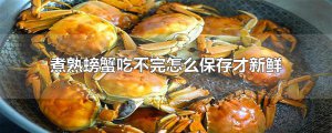 ​煮熟螃蟹吃不完怎么保存才新鲜