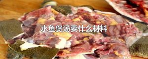 ​水鱼煲汤要什么材料