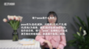 ​摆个pose是什么意思