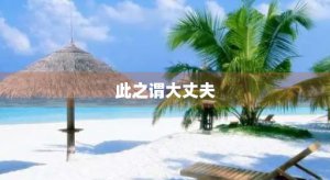 ​此之谓大丈夫(此之谓大丈夫的谓什么意思)