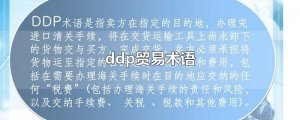 ​ddp贸易术语