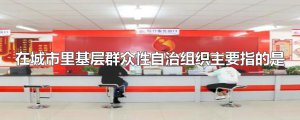 ​在城市里基层群众性自治组织主要指的是