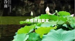 ​大自然的英文(走进大自然的英文)