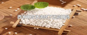 ​西米用冷水洗碎了还能用吗