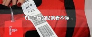 ​飞机托运的贴条看不懂