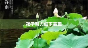 ​孩子智力低下表现