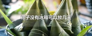 ​粽子没有冰箱可以放几天