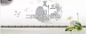 ​二伏热还是三伏热