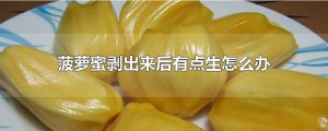 ​菠萝蜜剥出来后有点生怎么办