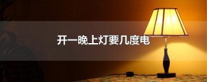 ​开一晚上灯要几度电