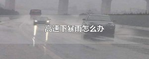 ​高速下暴雨怎么办