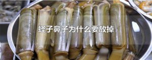 ​蛏子鼻子为什么要放掉