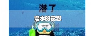 ​潜水的意思