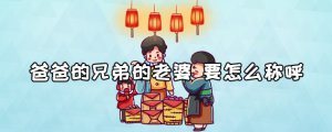 ​爸爸的哥哥老婆怎么称呼？爸爸弟弟的老婆应该叫什么？
