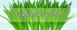 ​韭菜和牛奶能一起吃吗?