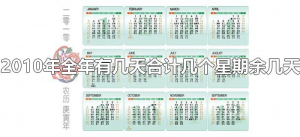 ​2010年全年有几天合计几个星期余几天（2010年一共有几个星期零几天）