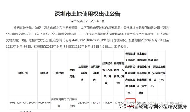 深圳现行安居房土地性质（深圳22年第三批居住用地挂牌出让）(7)