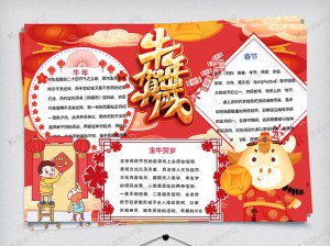 ​小学生牛年手抄报文字内容（牛年手抄报专用文字）