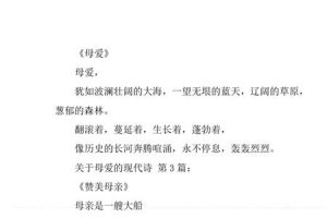 ​关于母爱的歌词流行歌